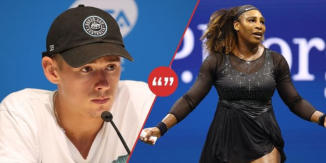 "When I was 4, 5, 6, basically all my childhood; it was just the same Grand Slam winner every Slam, that was Serena" - Alex de Minaur on Serena Williams