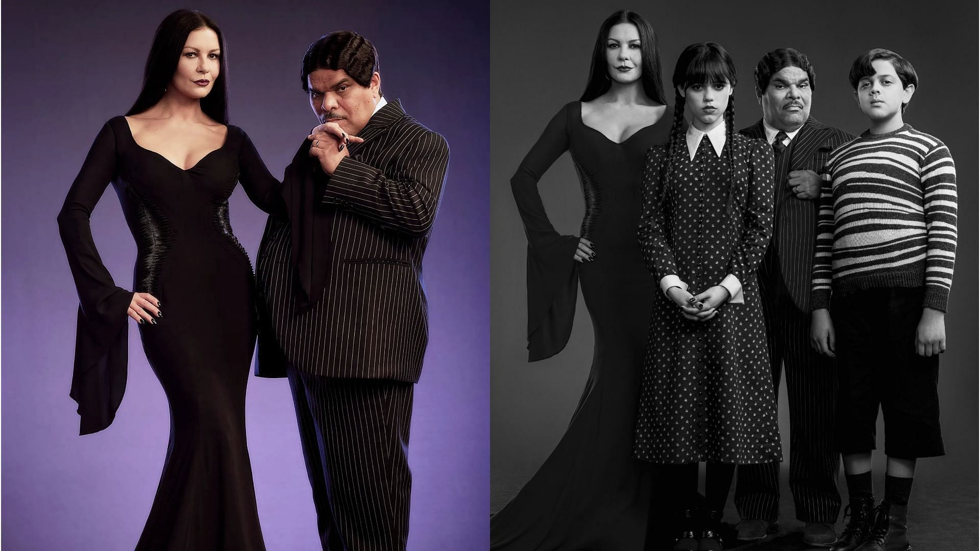 The first look at the Addams Family from Netflix&#039;s upcoming &#039;Wednesday&#039; starring Luis Guzm&aacute;n and others (Image via Vanity Fair, and Netflix)