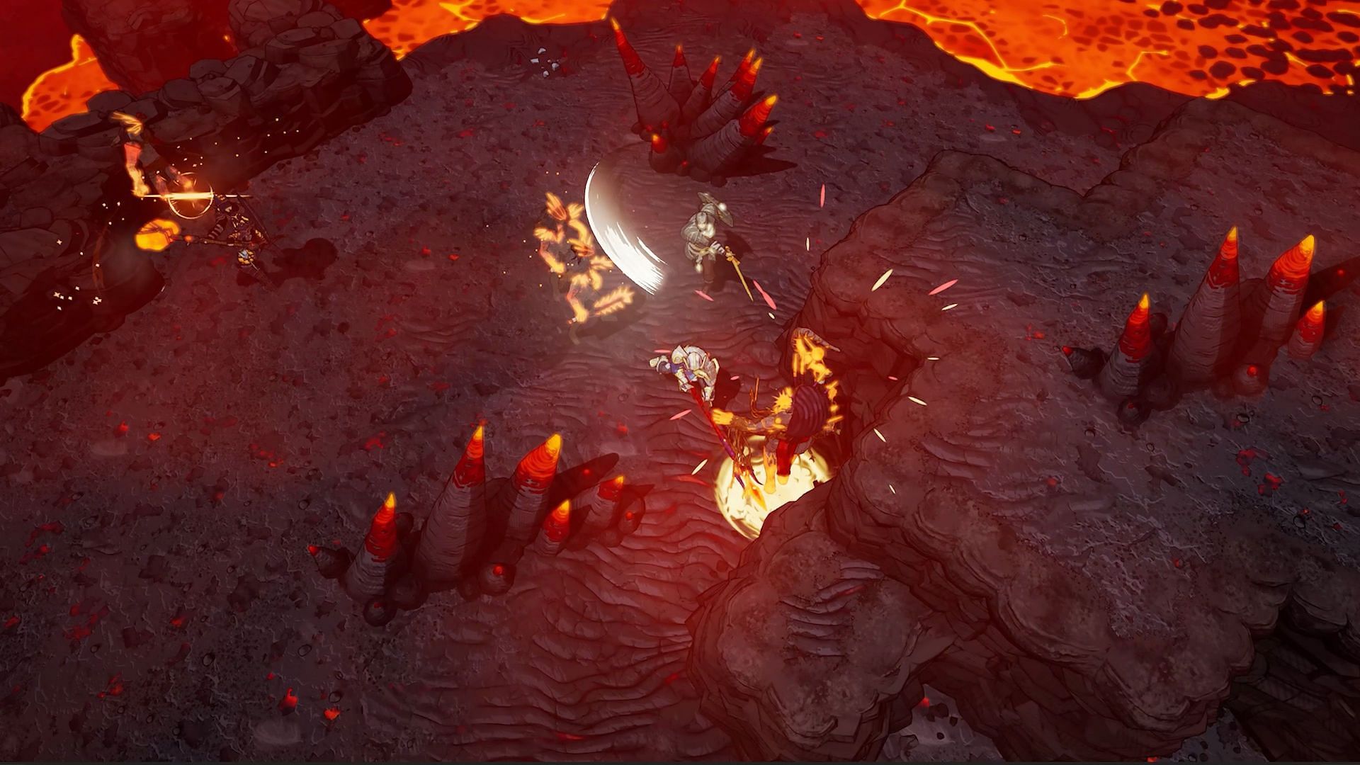 The fiery new biome (Image via Tribes of Midgard)