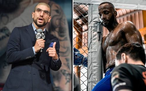 Ariel Helwani (L) and Leon Edwards (R) [Images Courtesy: Getty]