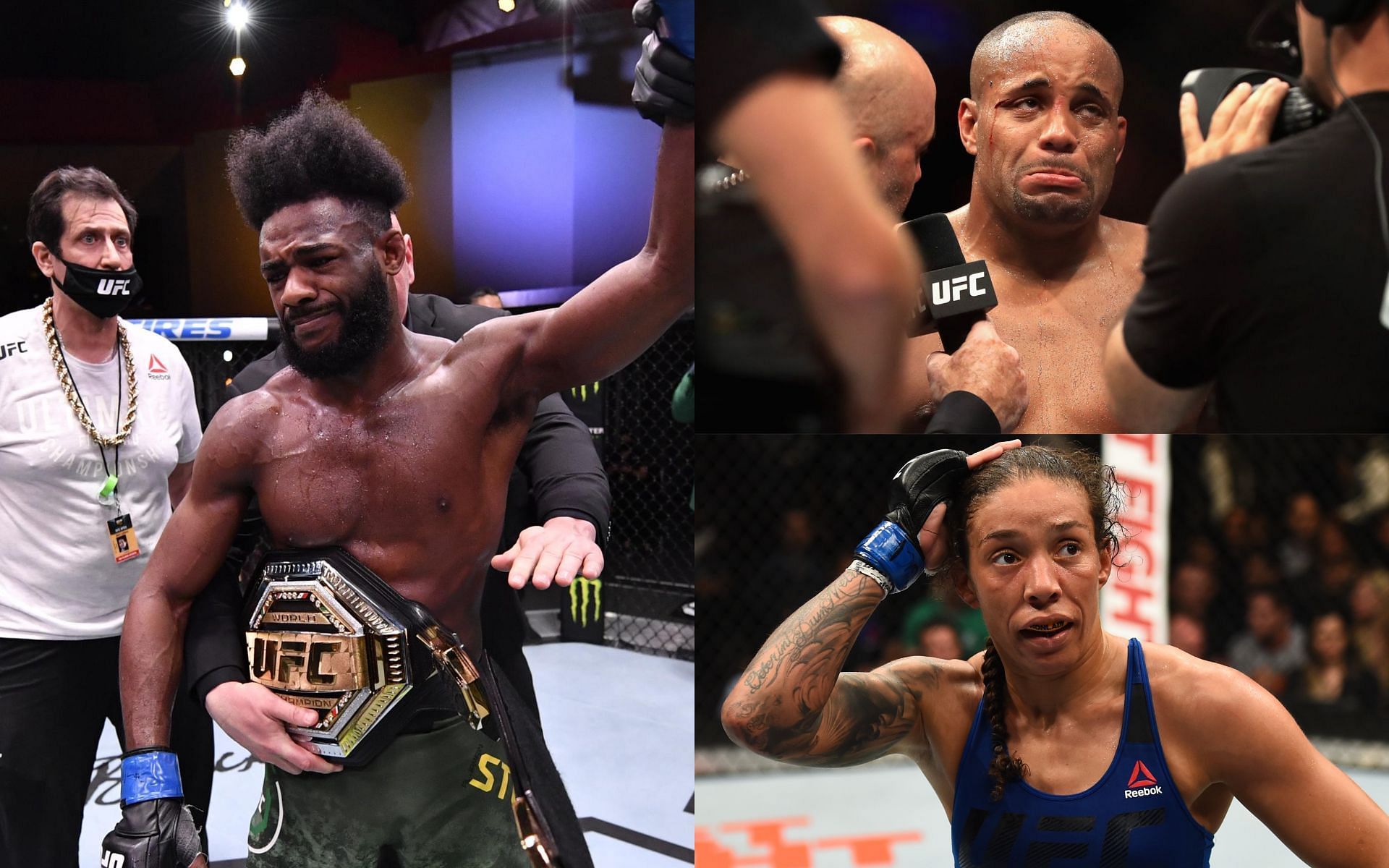 Aljamain Sterling, Daniel Cormier, and Germaine de Randamie