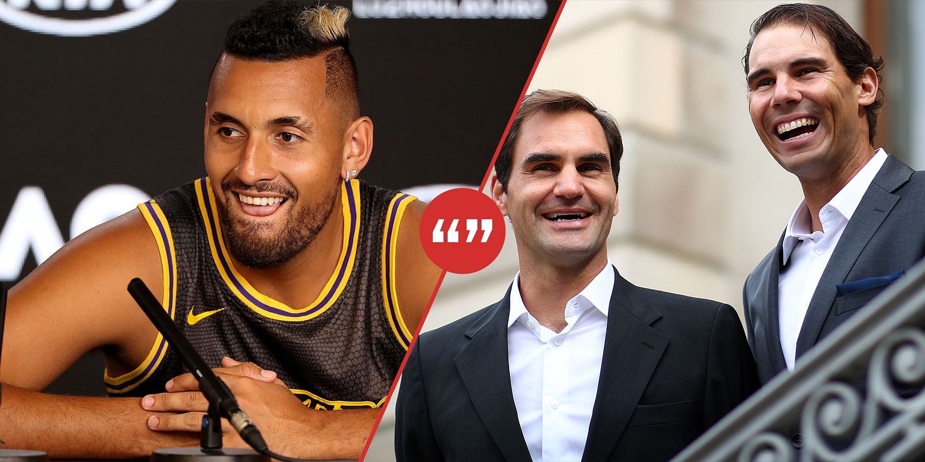 Nick Kyrgios enjoys it when fans support Roger Federer or Rafael Nadal when he faces them