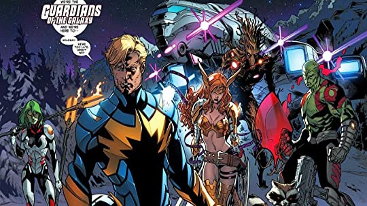 The Guardians work with the X-Men (Image via Marvel Comics)