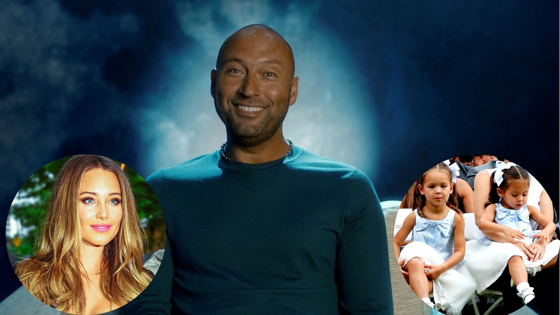 Derek Jeter in his docuseries &quot;The Captain&quot;; Hannah Davis Jeter (left inset); two of Derek and Hannah&#039;s daughters (right inset)