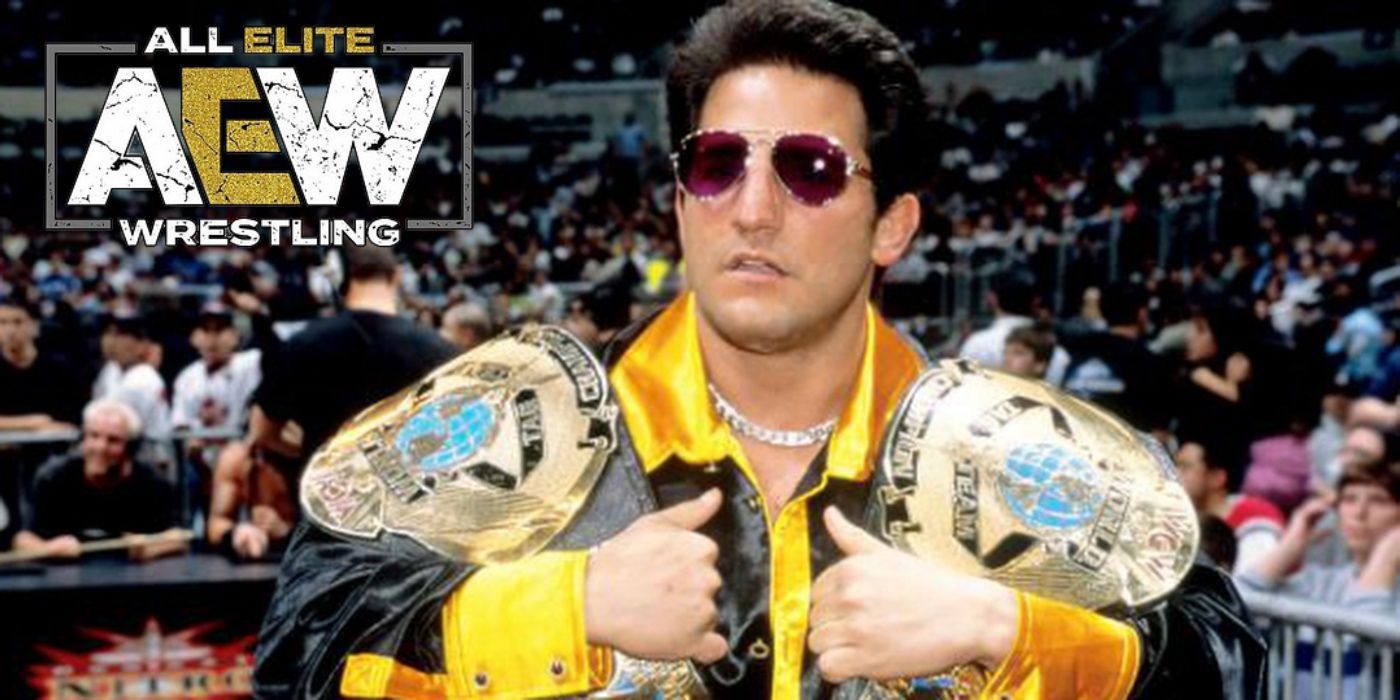 Disco Inferno with both WCW World Tag Team Championships.