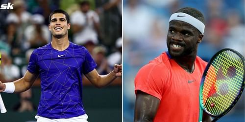 Carlos Alcaraz (left) is set to be in action at the Davis Cup; Frances Tiafoe.