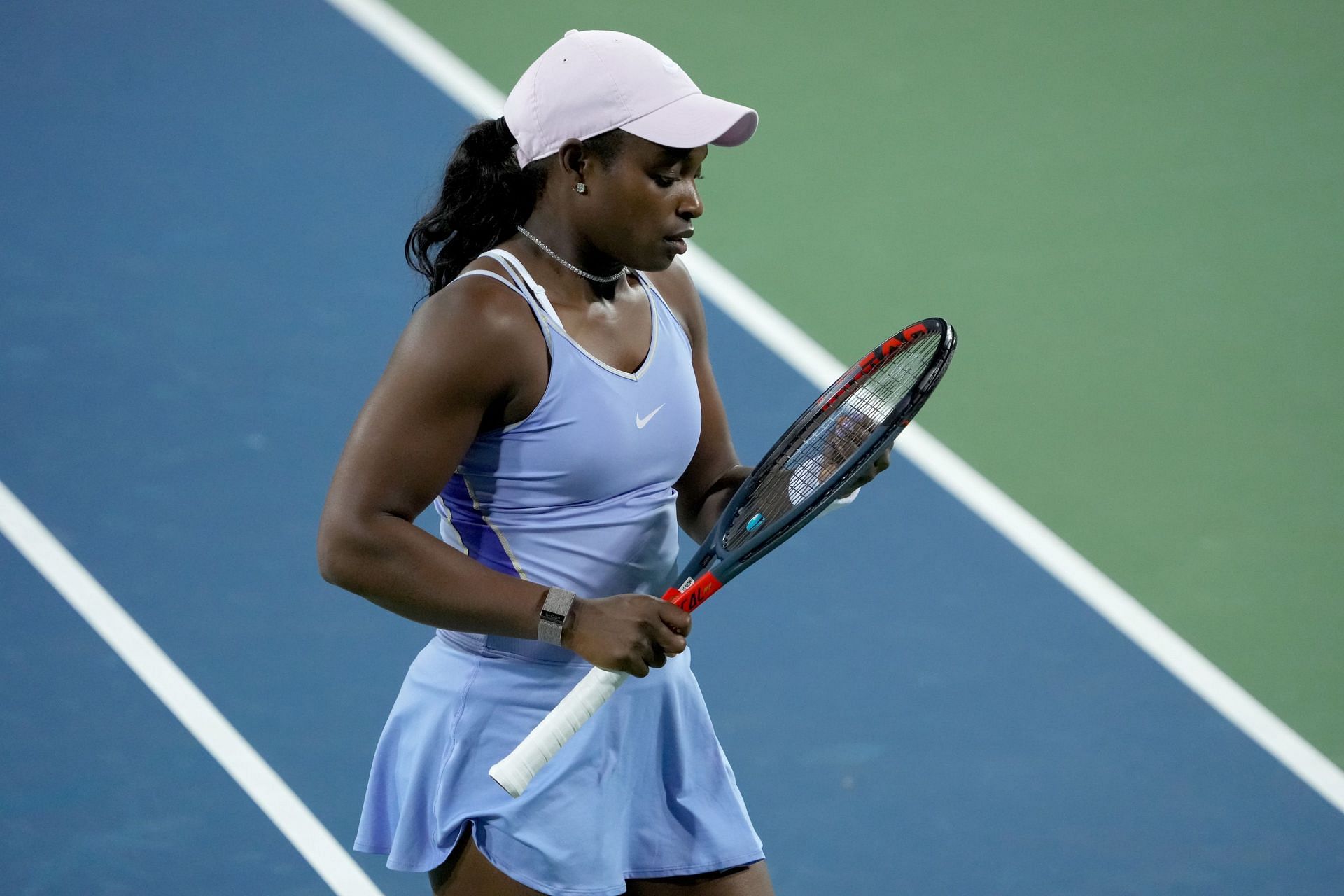 Stephens in action at the Western & Southern Open