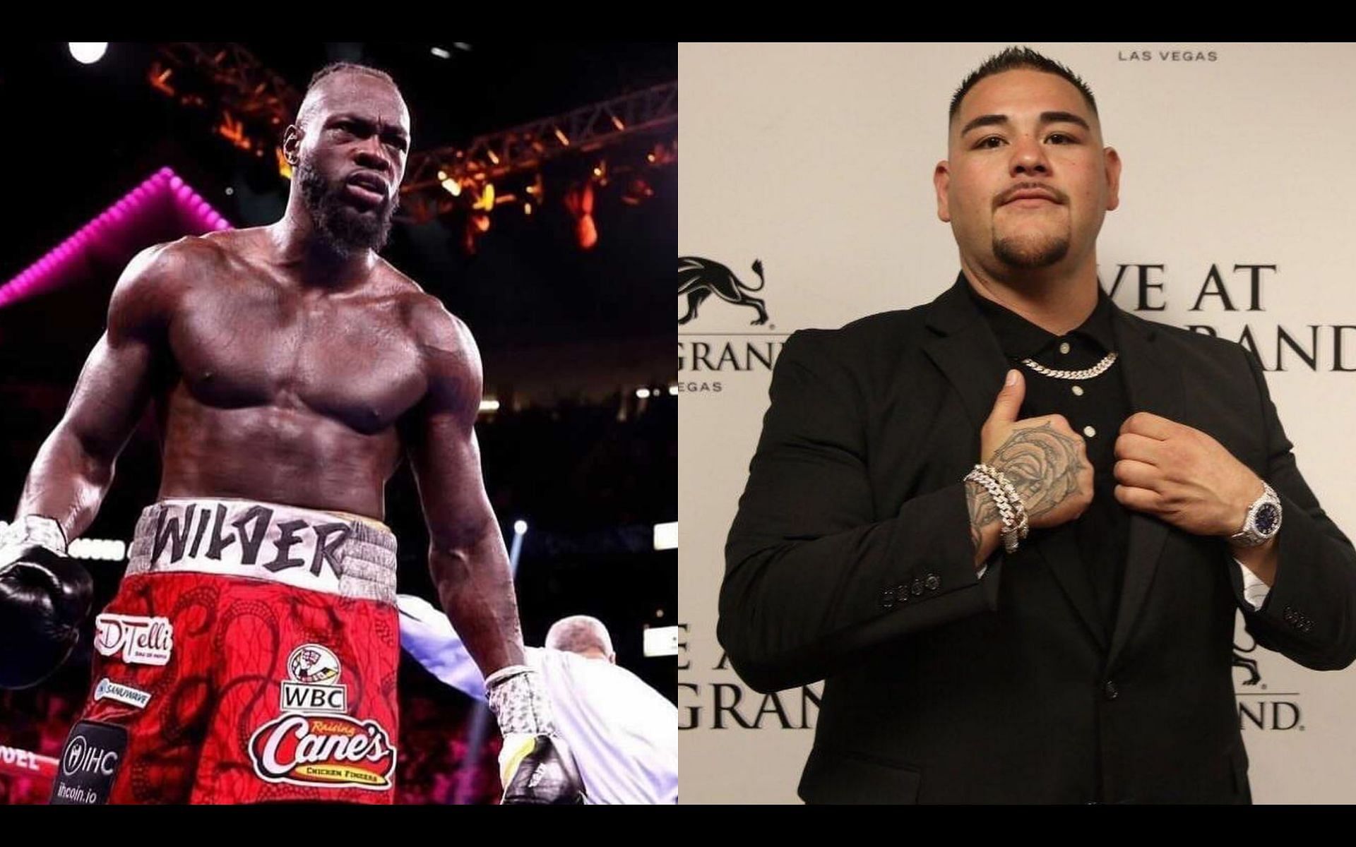 Deontay Wilder (L, @bronzebomber), Andy Ruiz Jr. (R, @andy_destroyer13), Credits:- Instagram