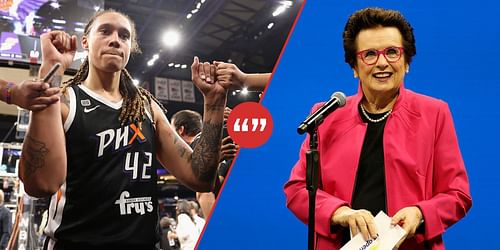 WNBA player Brittney Griner and tennis icon Billie Jean King