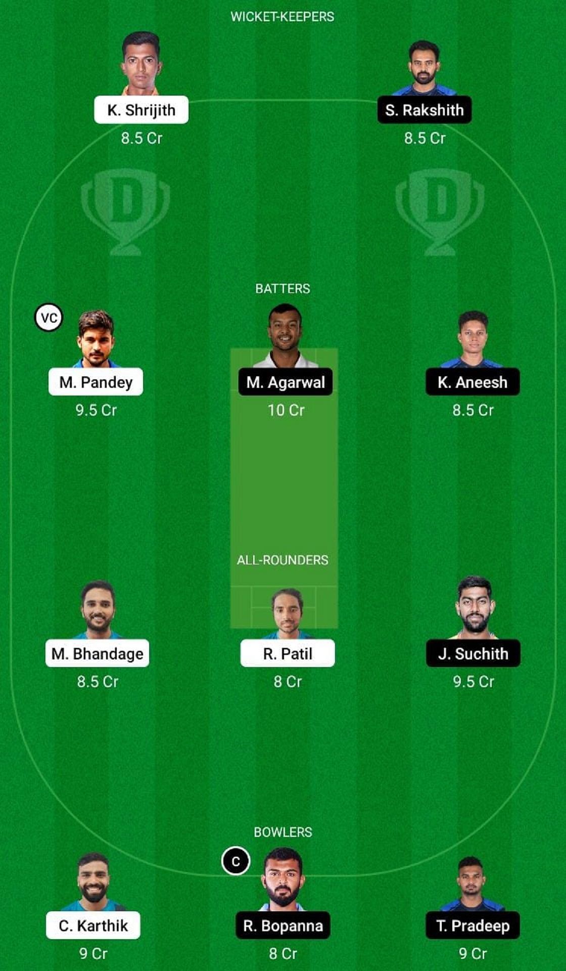 GMY vs BB Dream11 Fantasy Suggestion #2 - Maharaja Trophy T20 2022.