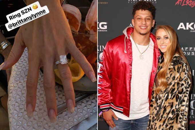 Patrick and Brittany Mahomes Bring Sequins & Plaid to Ring