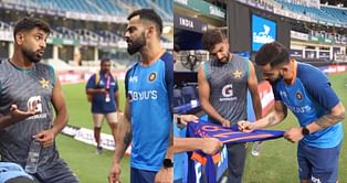 IND vs PAK 2022: [Watch] Virat Kohli gifts a signed jersey to Pakistan pacer Haris Rauf post victory