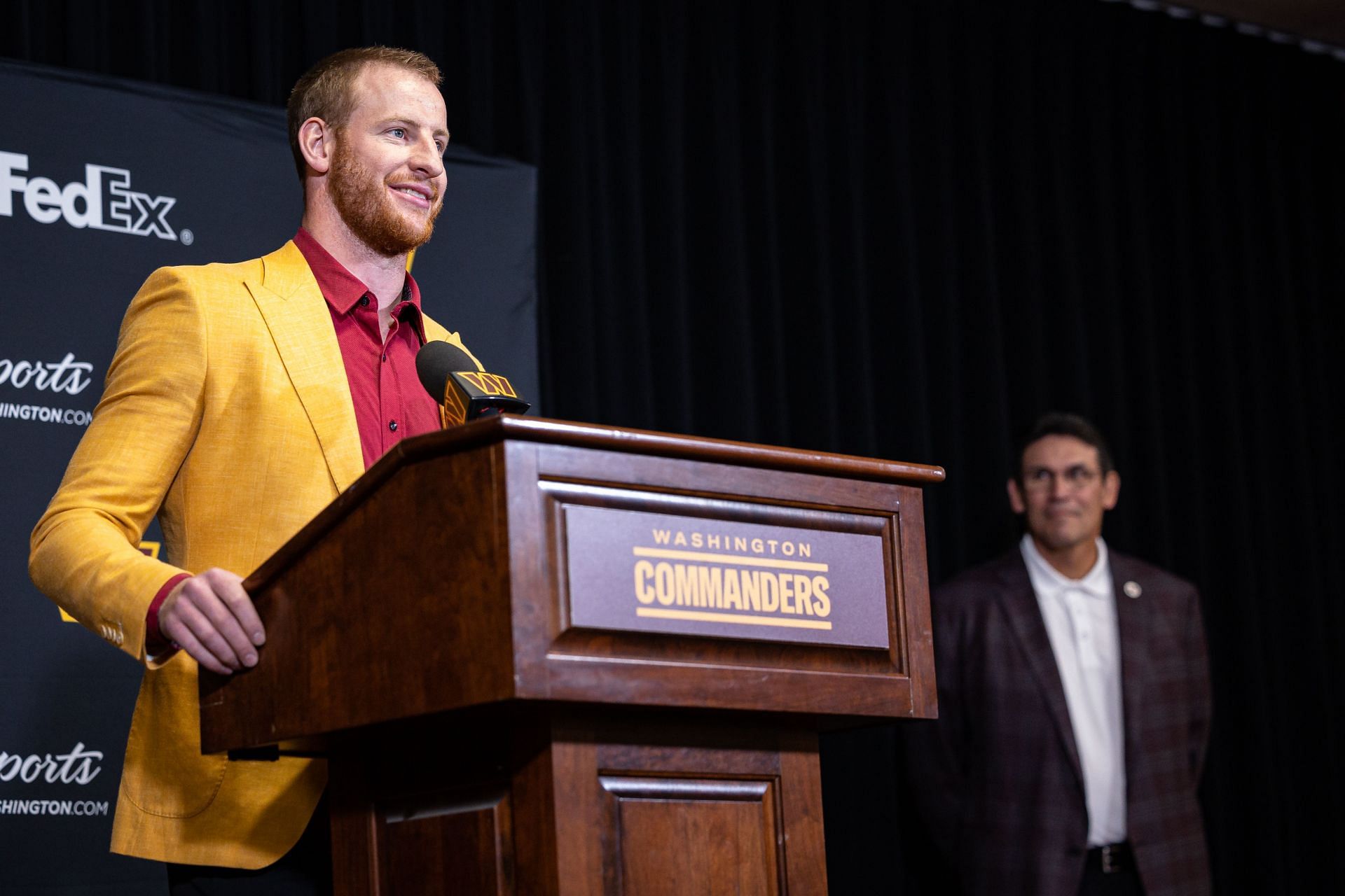 Washington Commanders Introduce Carson Wentz