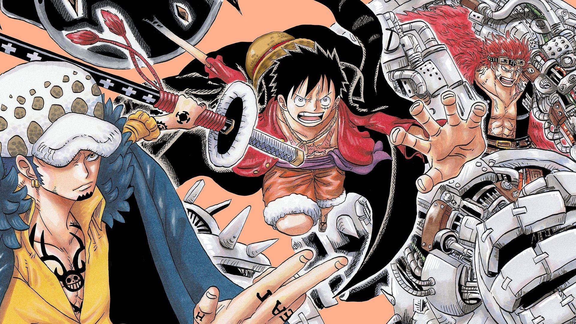 After showing that Luffy is much stronger than them, depicting Kid and Law as proper rivals for him seems rather forced (Image via Eiichiro Oda/Shueisha, One Piece)