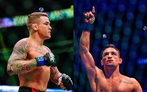 Dustin Poirier (L) and Michael Chandler (R)