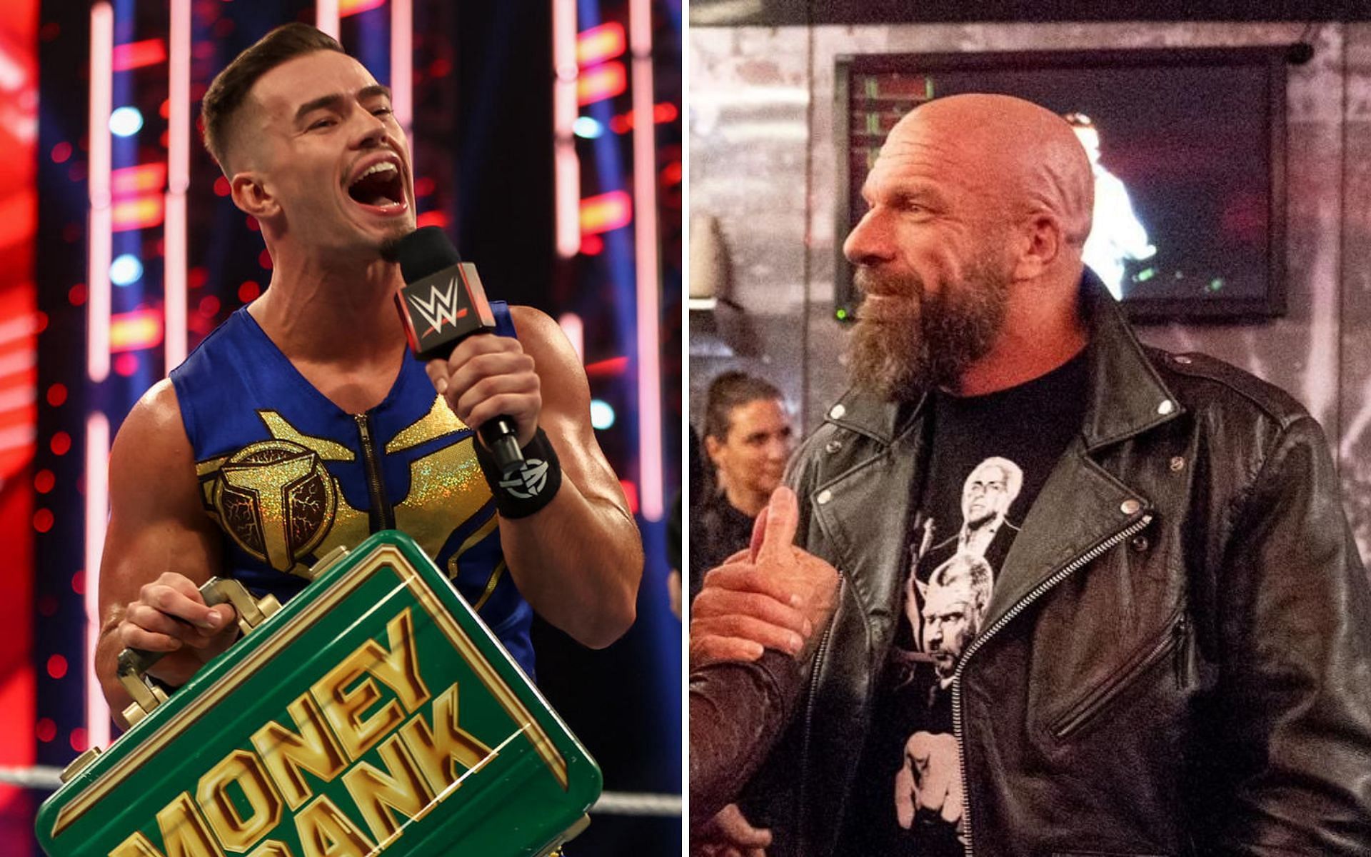 Mr. Money in the Bank Theory (left); Triple H (right)