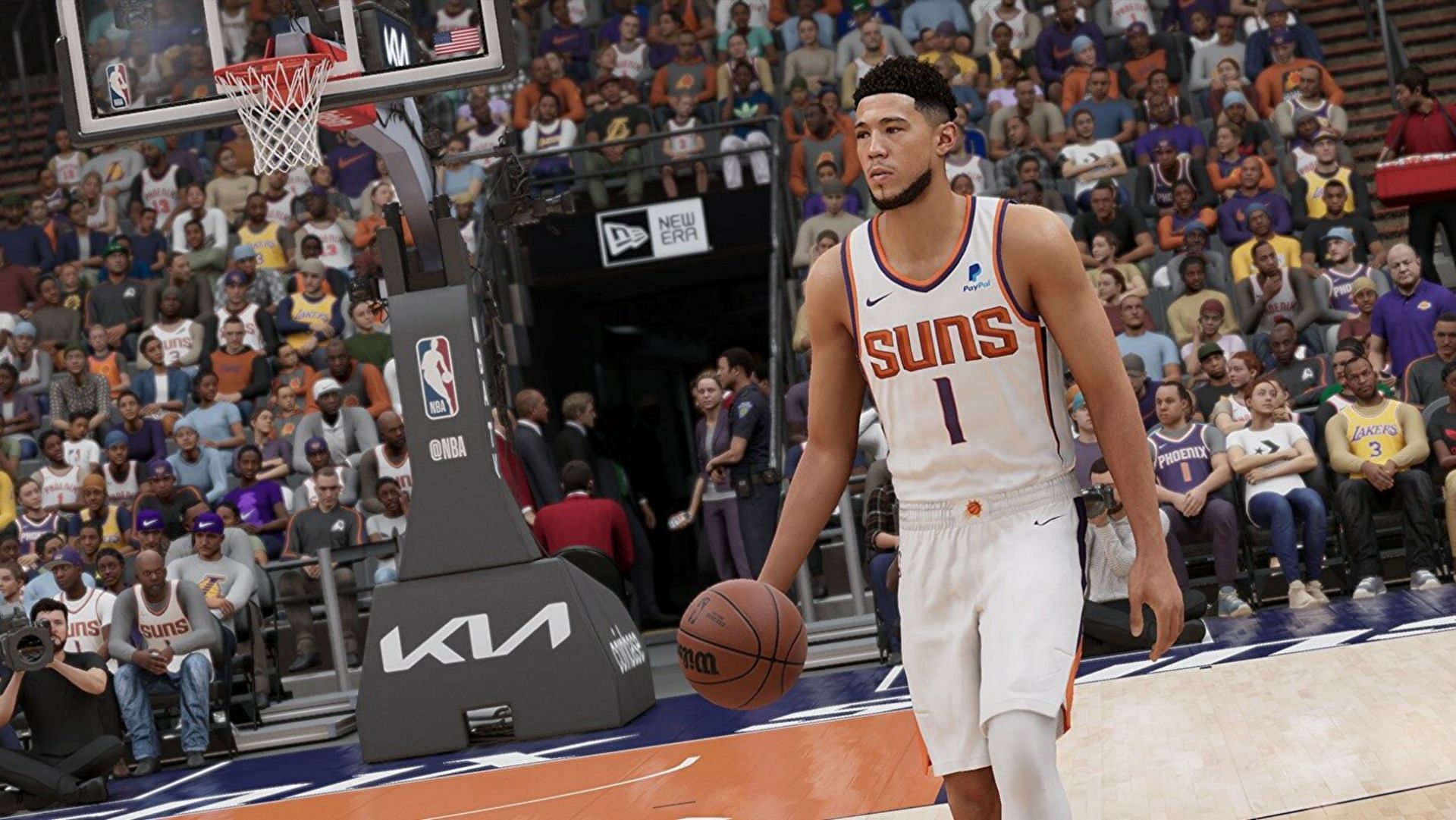 This year&#039;s game features Devin Booker as the cover star (Image via 2K)