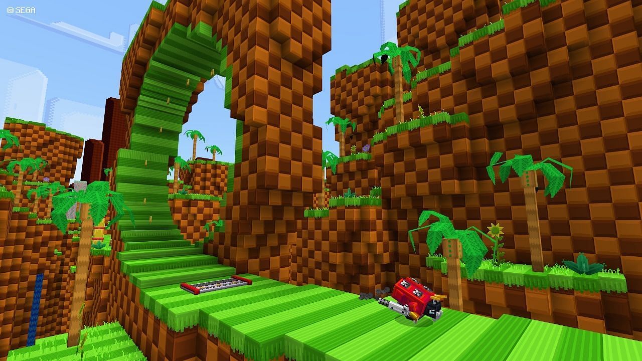 The Sonic DLC world is in Adventure Mode (Image via Mojang)