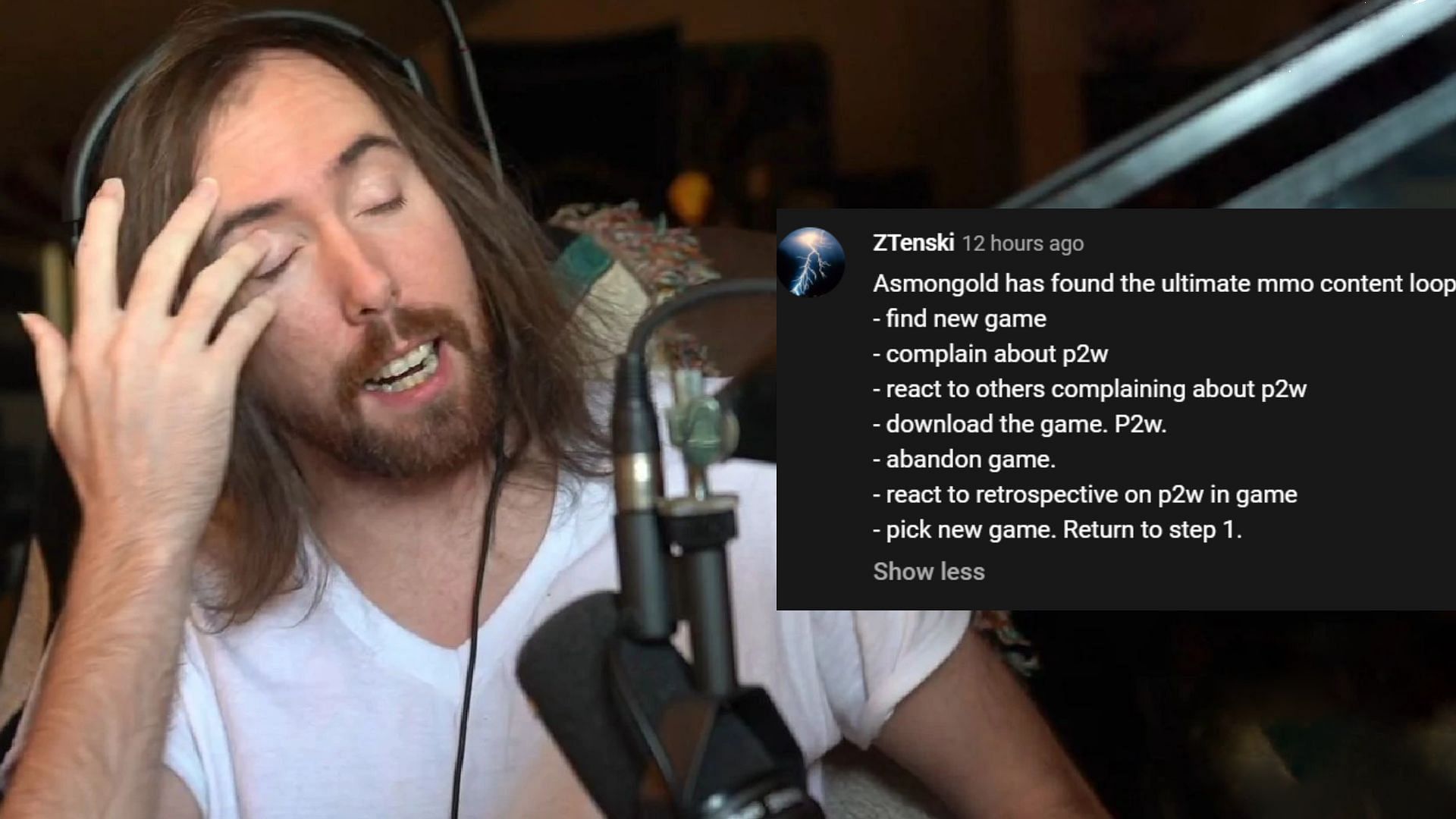 Asmongold&#039;s review strategy exposed by viewer (Image via Asmongold Clips/YouTube)