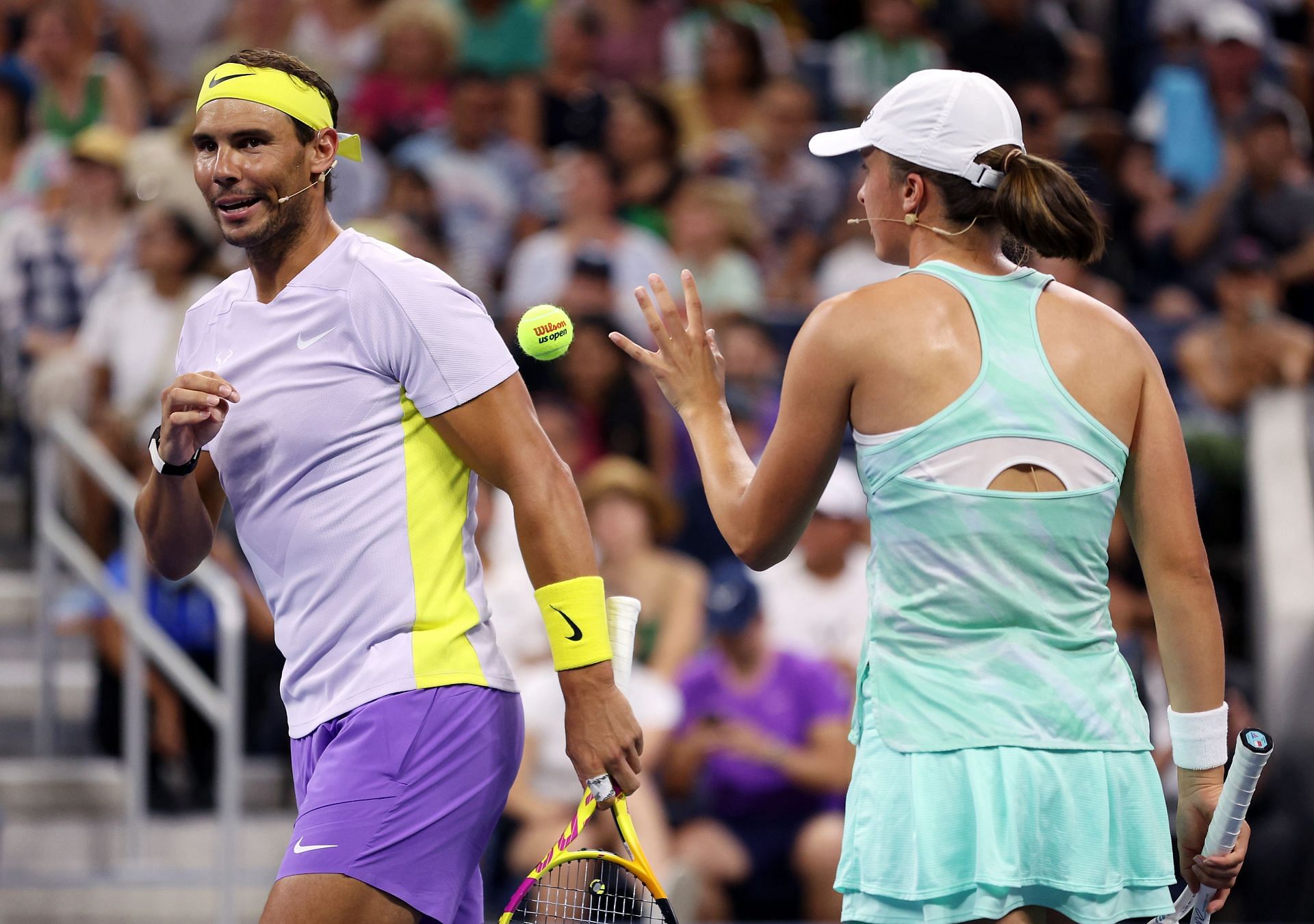 Iga Swiatek (right) is a huge Rafael Nadal fan.