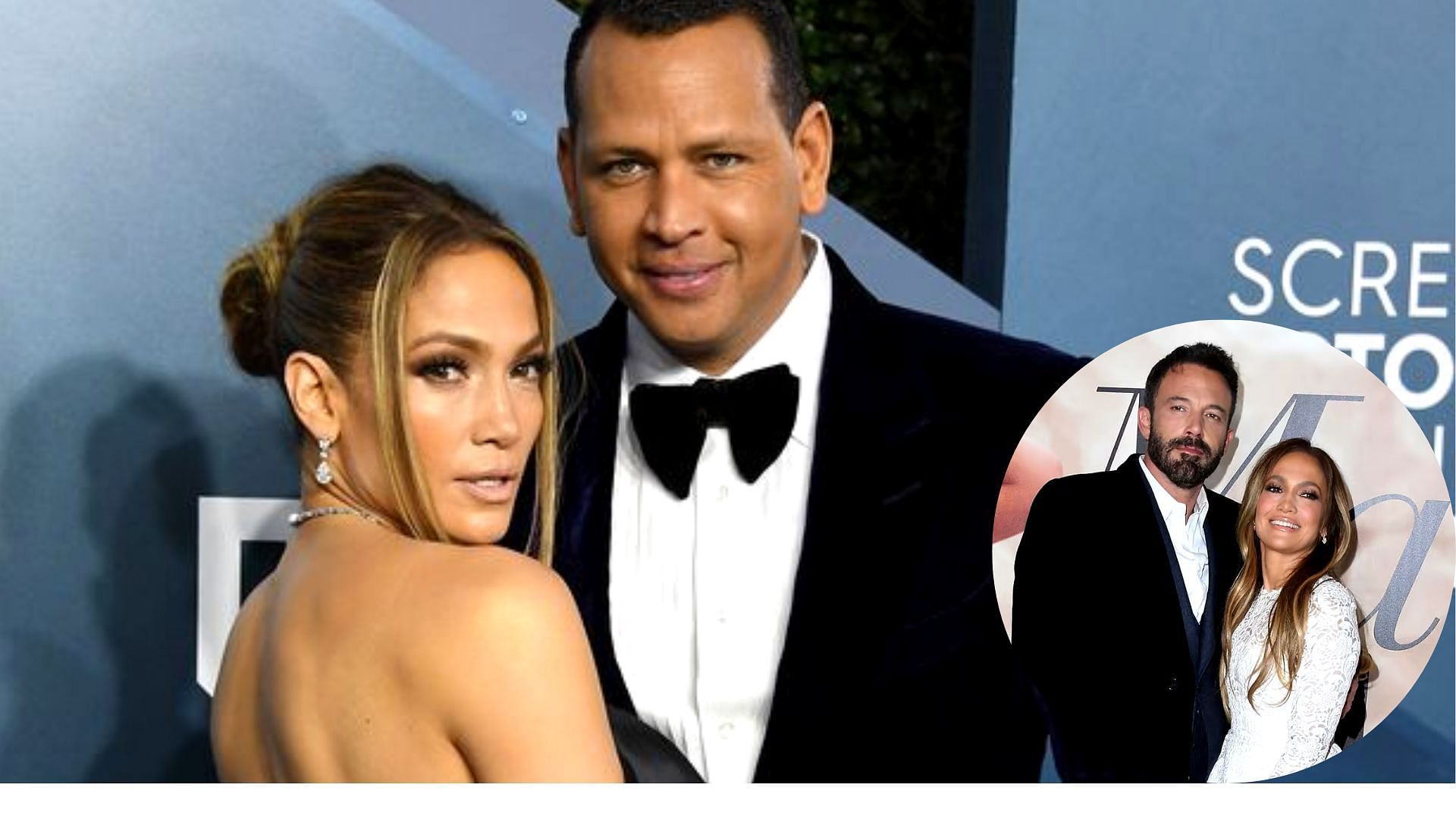 Alex Rodriguez with Jennifer Lopez; Ben Affleck with J.Lo.