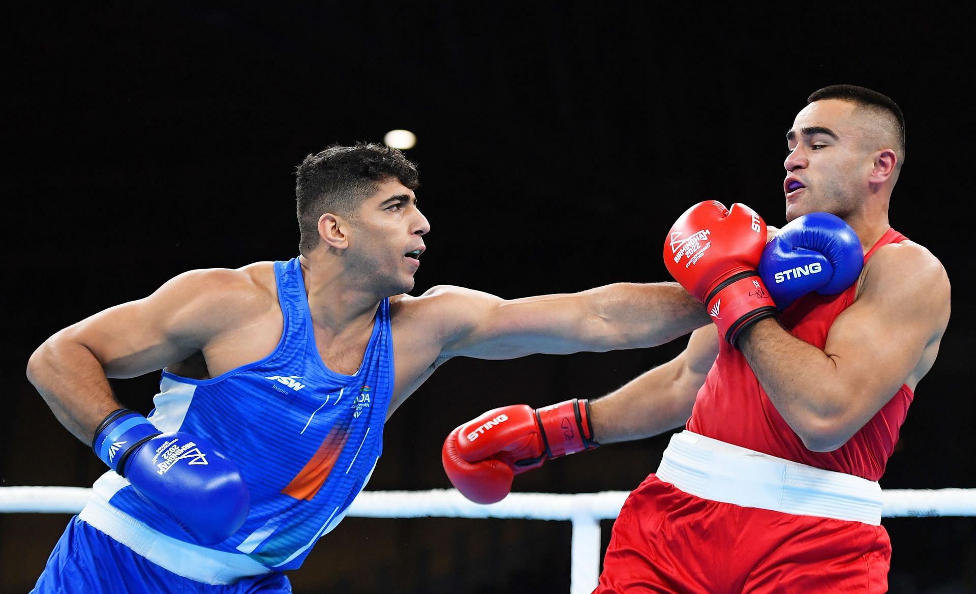 Boxing - Commonwealth Games: Day 2 Sanjeet vs Faoagali. 