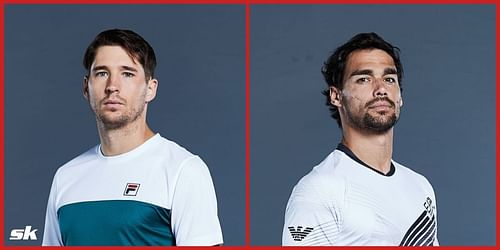 Fognini (R) and Lajovic will clash in the opening round in Winston-Salem