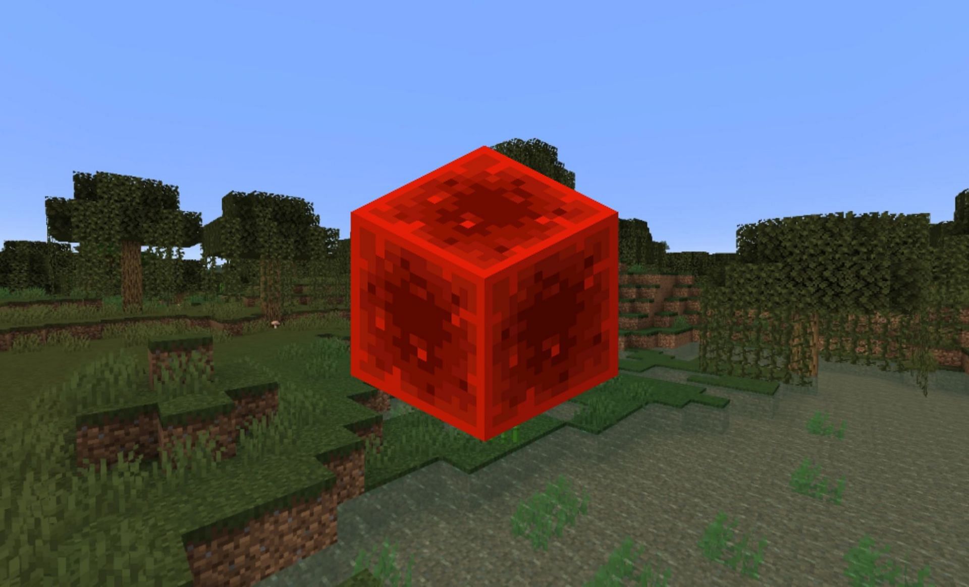 Redstone blocks are radioactive (Image via Minecraft Wiki)