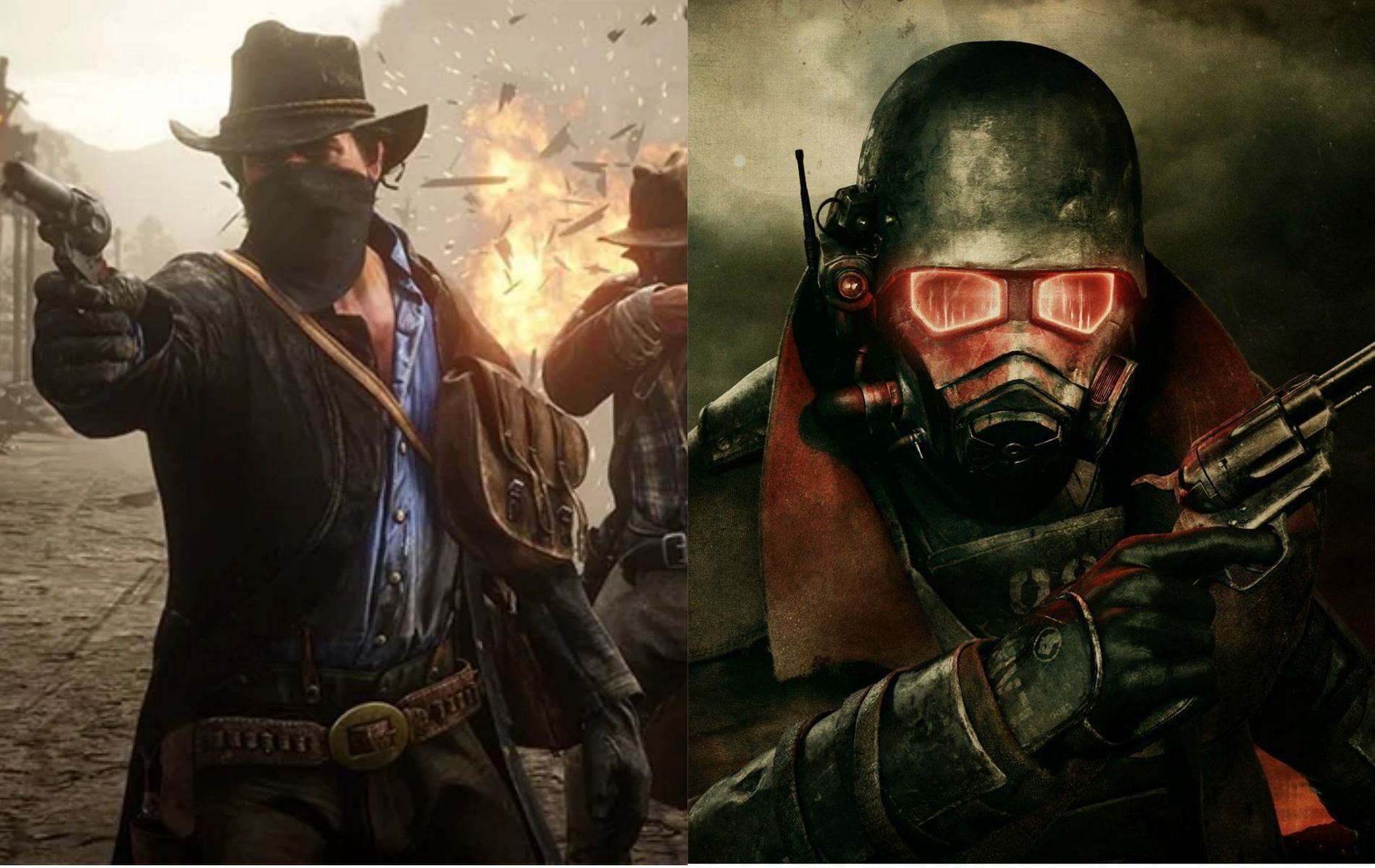 These titles offered captivating storylines but failed in terms of combat (Images via Rockstar Games, Obsidian Entertainment)