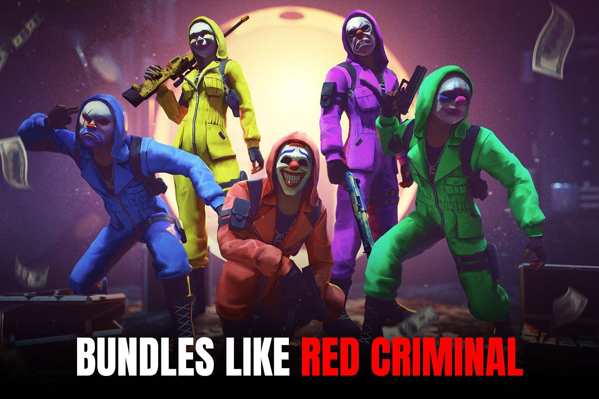 Rare Free Fire MAX bundles like Red Criminal (Image via Sportskeeda)
