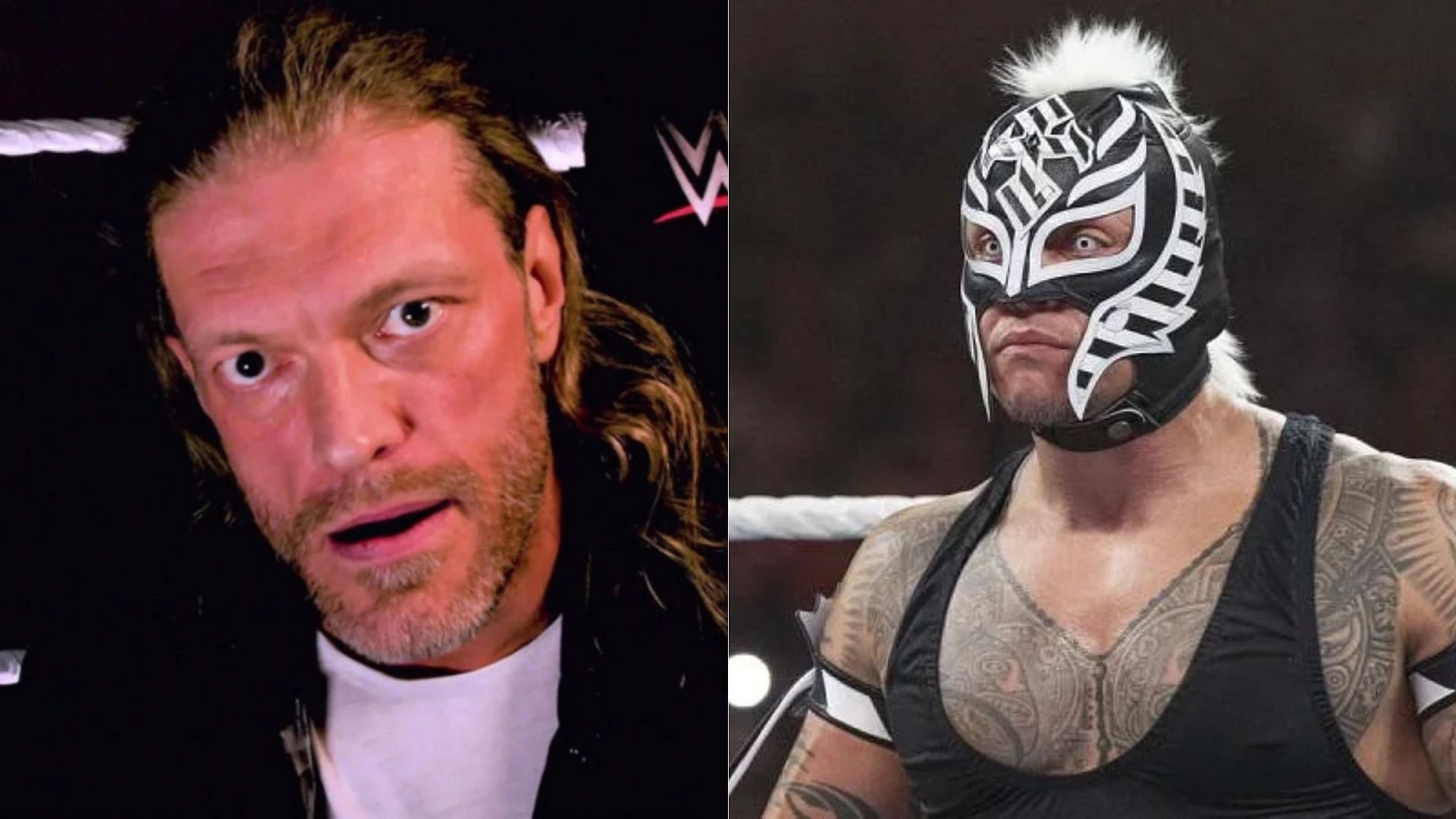 WWE veterans Edge (left) and Rey Mysterio (right)