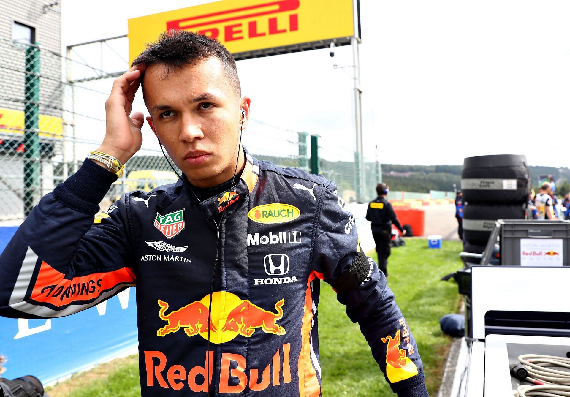 Alex Albon photographed during his Red Bull debut at the 2019 F1 Belgian GP weekend (Photo by Mark Thompson/Getty Images)