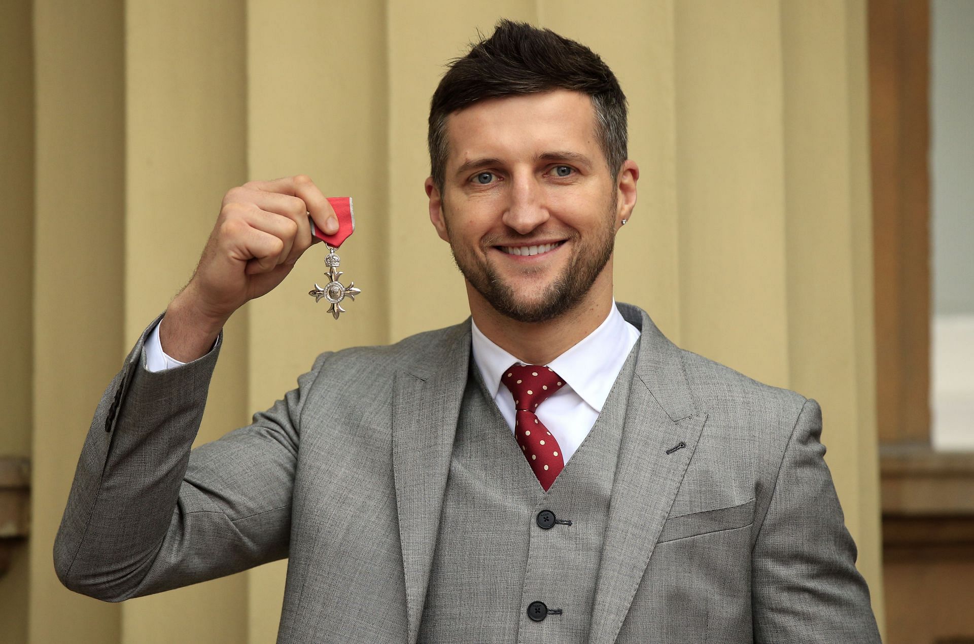 Carl Froch with his MBE