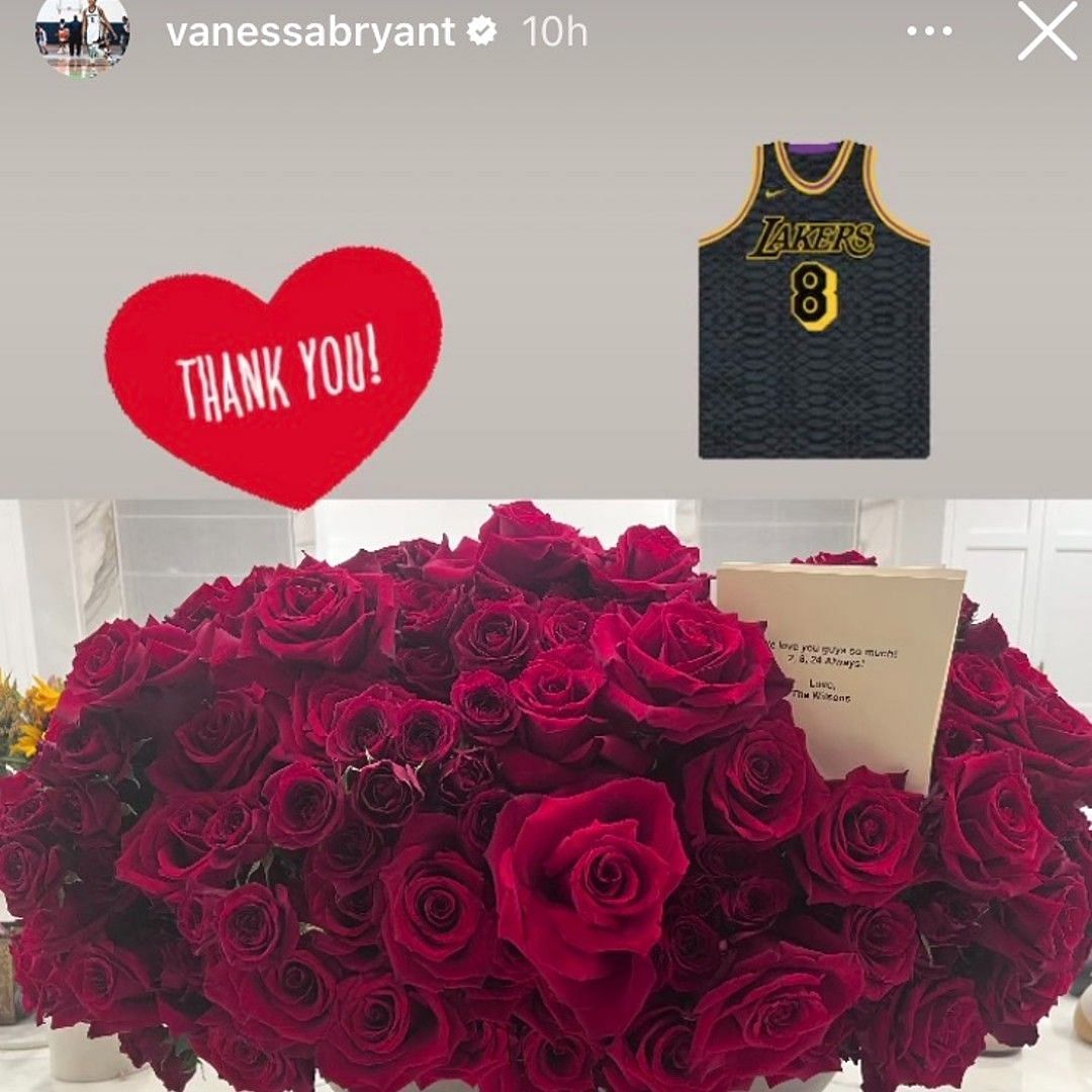 A story posted by Vanessa Bryant on her Instagram page.