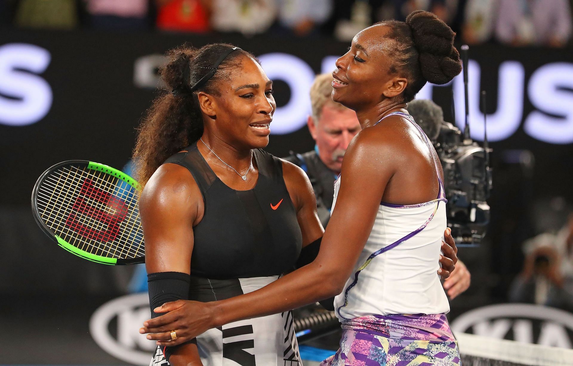 Serena Williams and Venus Williams at the 2017 Australian Open