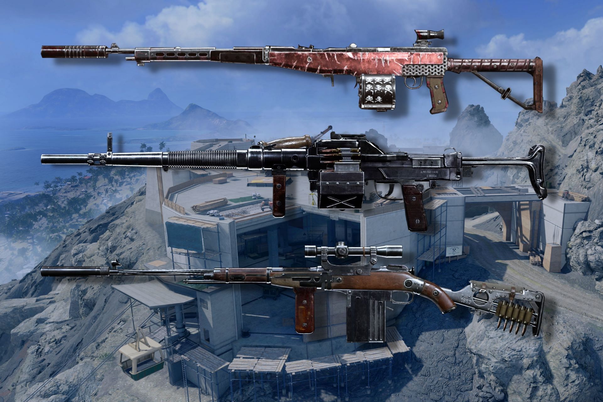 Three best long range weapons in Caldera, Warzone Season 5 (image via Sportskeeda)