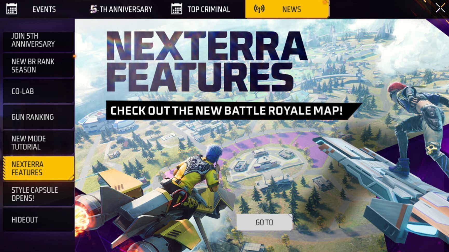 Nexterra is the new BR Map in Free Fire and its MAX variant (Image via Garena)
