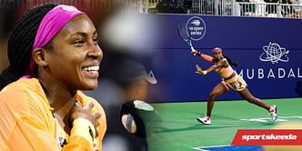"I was shocked at the end tbf but definitely it's the shoes" - Coco gauff credits her new shoes to allow her to hit ridiculous winner in 1st round win at Silicon Valley classic