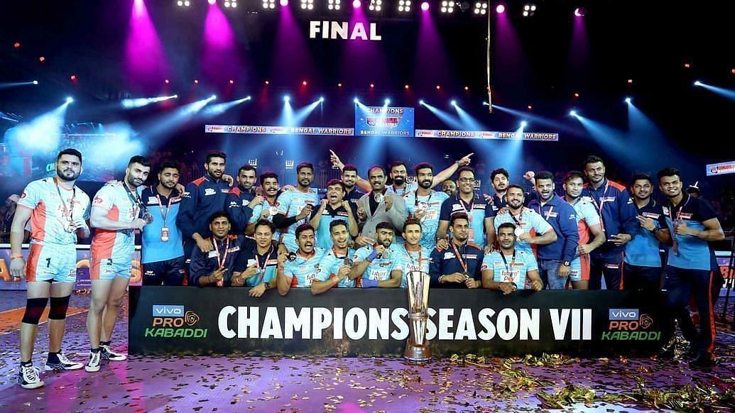 PKL के सातवें सीजन का खिताब जीत चुकी है बंगाल वॉरियर्स (Photo: Pro Kabaddi League)