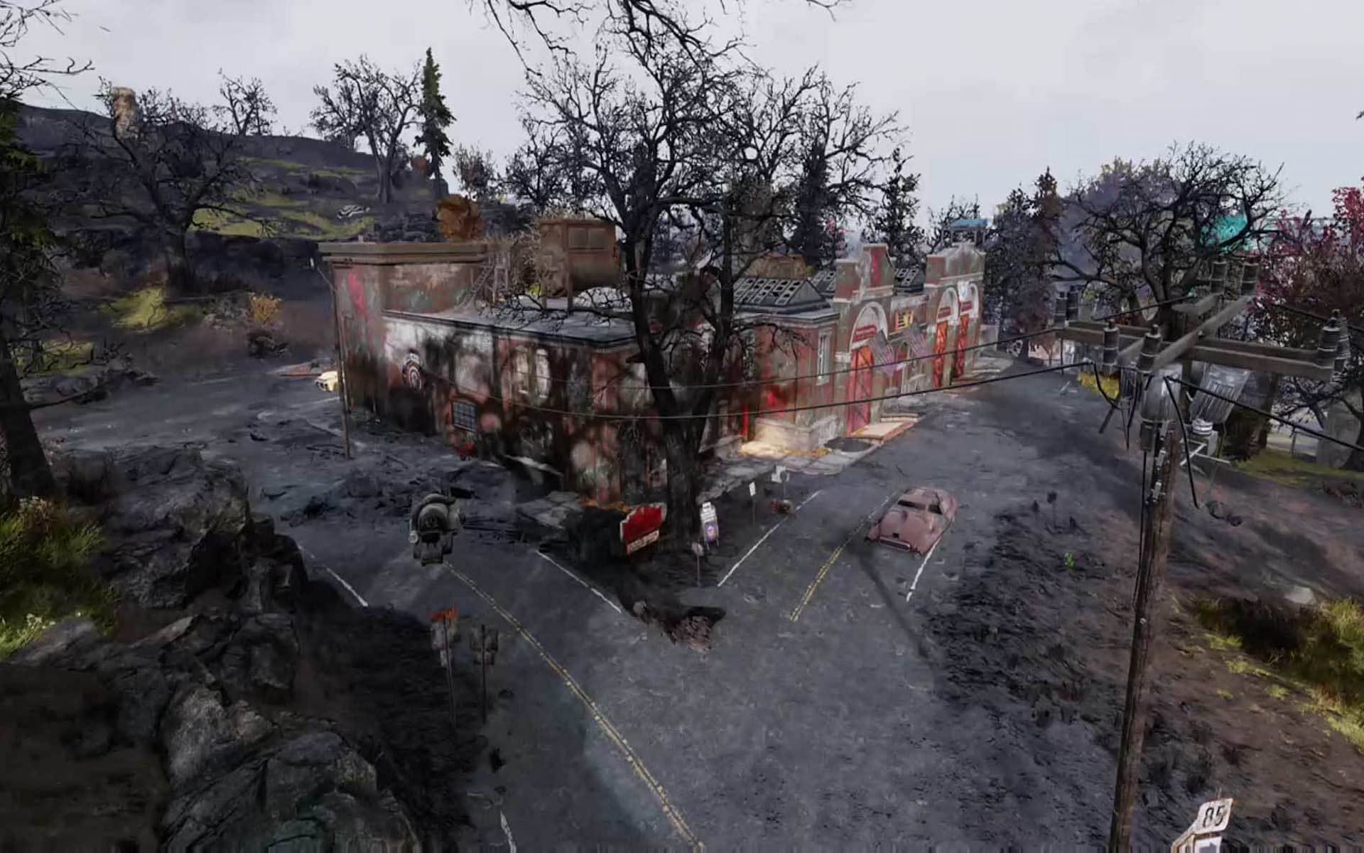 A look at the Charleston Fire Department in Fallout 76 (Image via Bethesda)