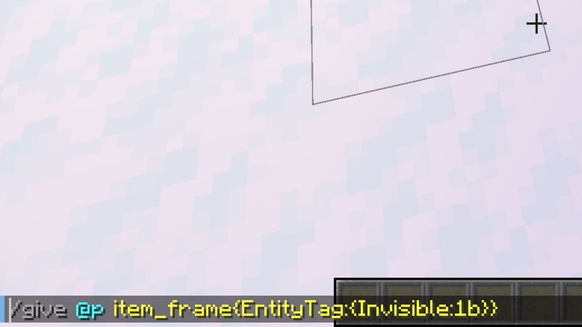 The command to obtain an invisible item frame (Image via Mojang)