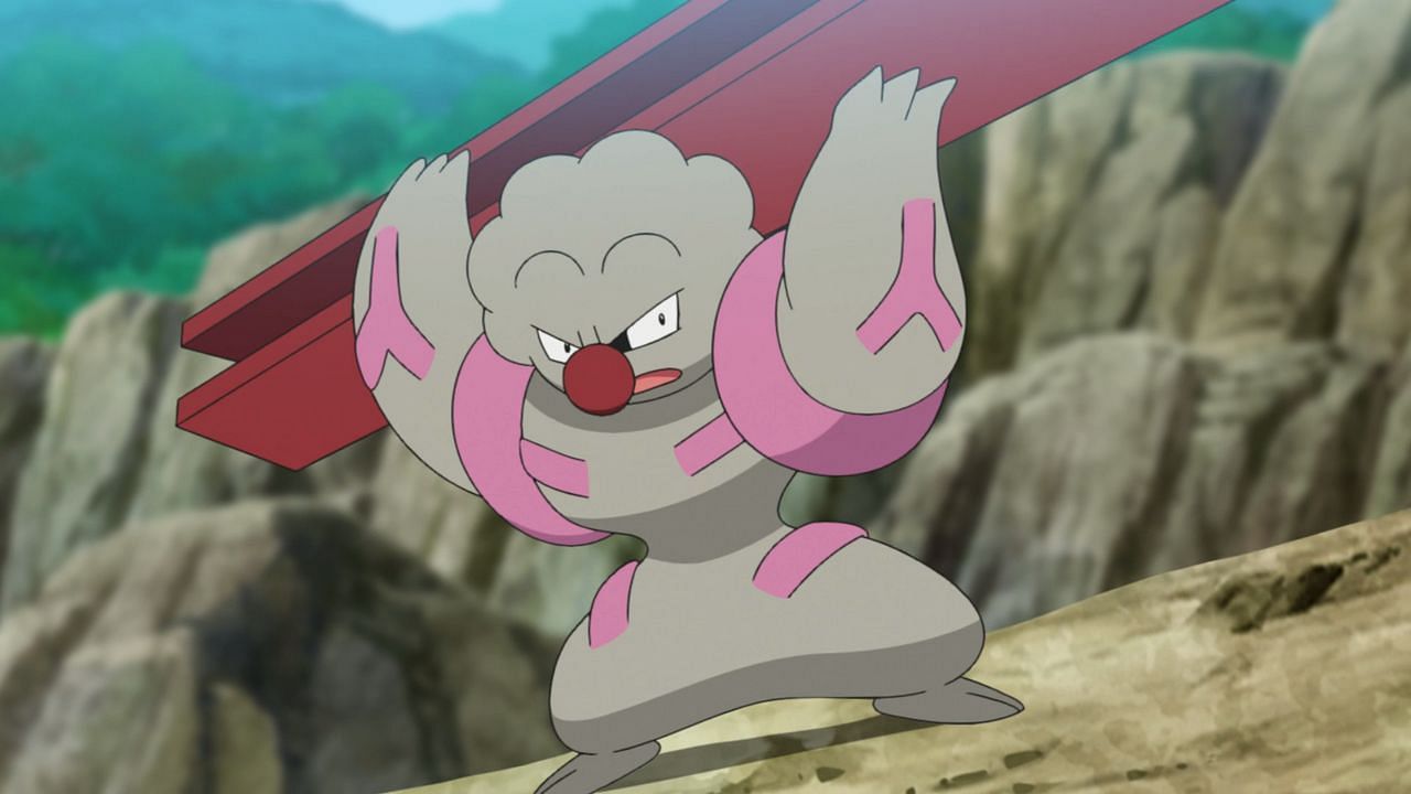 Gurdurr as it appears in the anime (Image via The Pokemon Company)