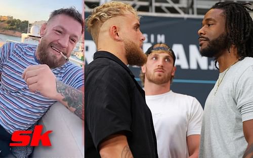 L-R: Conor McGregor, Jake Paul, and Hasim Rahman Jr. [Photo credit: @thenotoriousmma on Instagram]