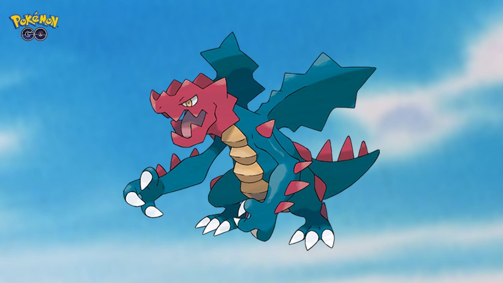 Druddigon standing tall with its attributes (Image via The Pokemon Company)