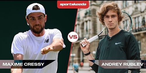 Andrey Rublev (R) will take on Maxime Cressy (L) in the third round of the Citi Open