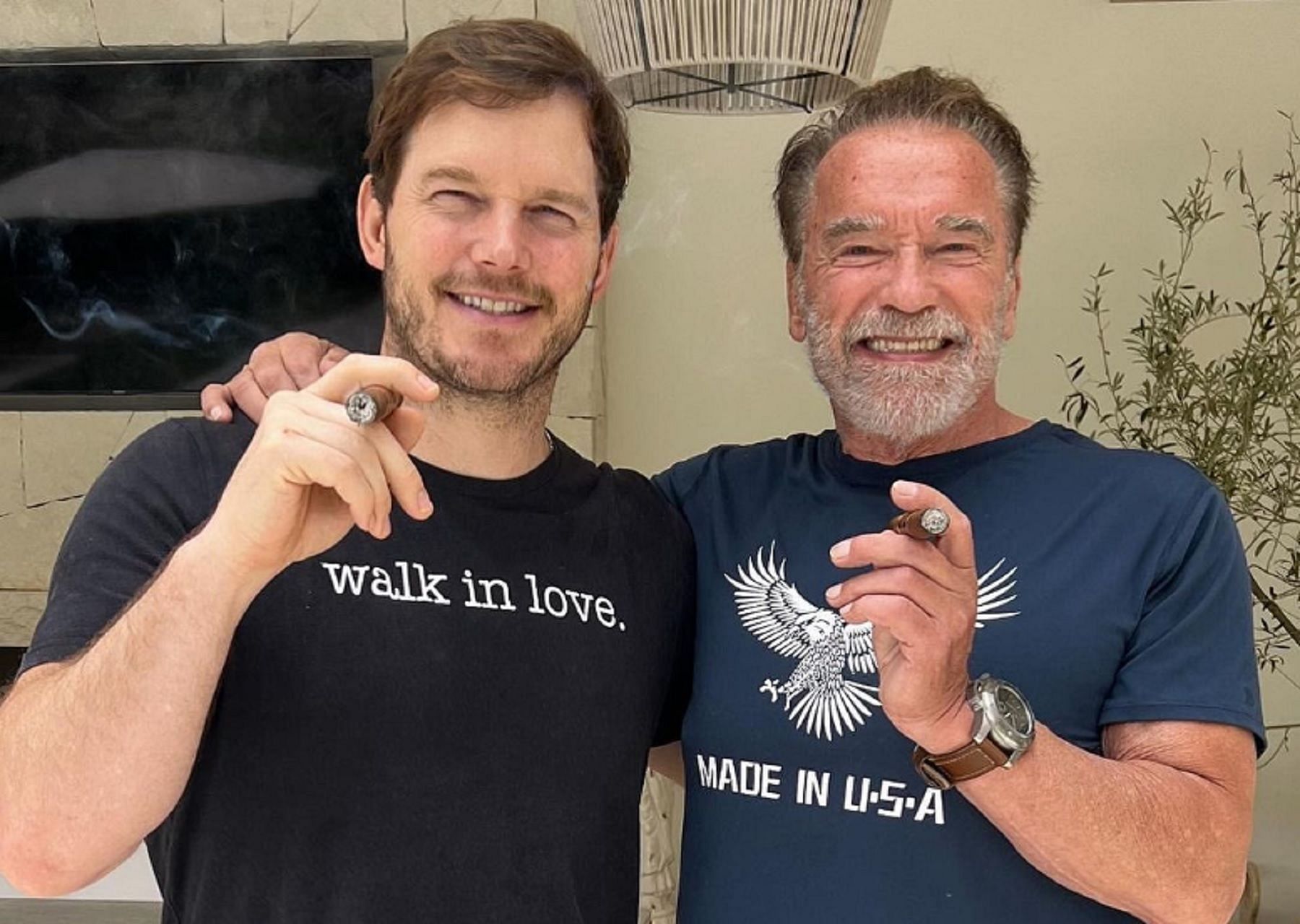 Arnold Schwarzenegger and Chris Pratt (Image via Instagram)