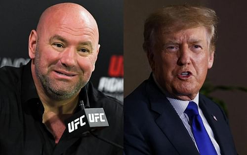 Dana White (left) and Donald Trump (right)