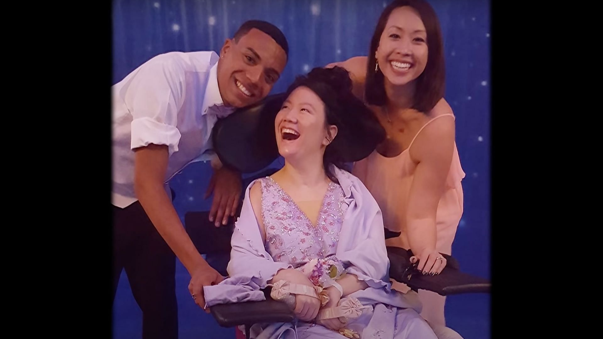 Assault victim Queena Phu at the 2008 high school prom with best friend Derrick Perez and sister Anna Donato (Image via Haunted Autopsy/YouTube)