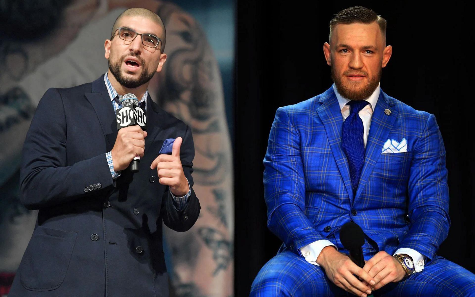 Ariel Helwani (left) and Conor McGregor (right) [Images courtesy of Getty]