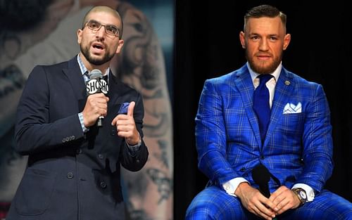 Ariel Helwani (left) and Conor McGregor (right) [Images courtesy of Getty]